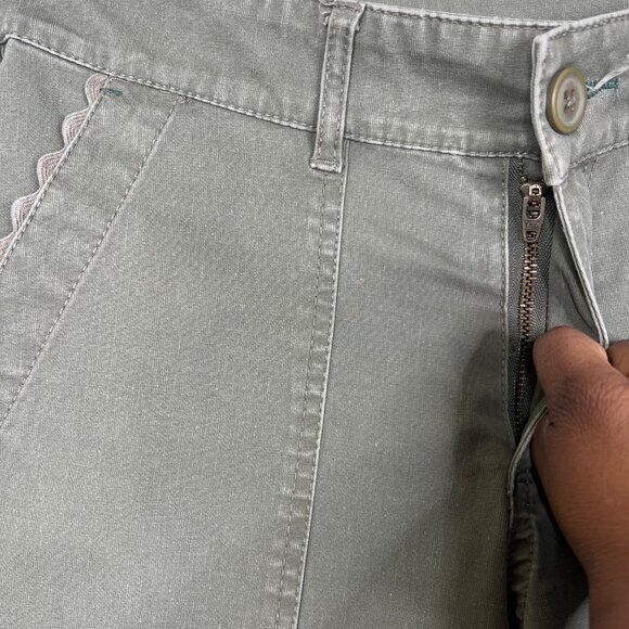 Sundance Women’s Pants 2 Green Cotton Spandex w Lace Trims Casual‎ Contemporary - Picture 10 of 15